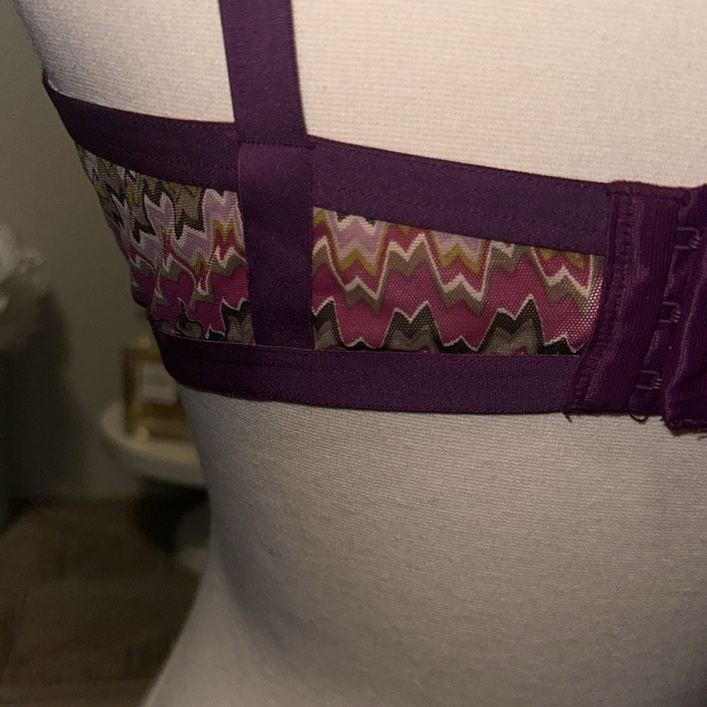 Missoni Balconnette‎ Bralette Structured Padless Purple Bra EUC - Picture 4 of 6